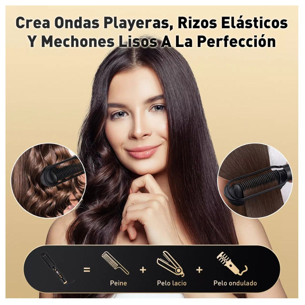 PEINE CEPILLO ALISADOR ELÉCTRICO CONTROL TEMPERATURA