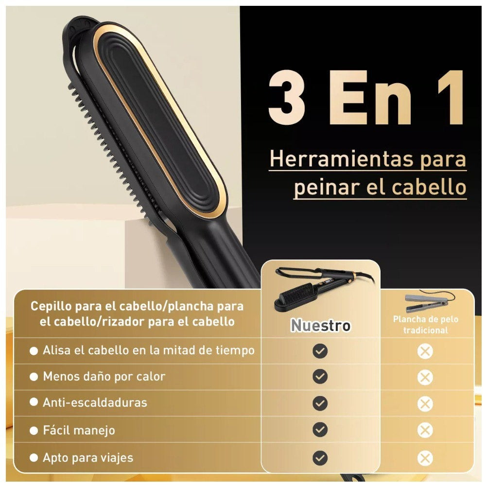 PEINE CEPILLO ALISADOR ELÉCTRICO CONTROL TEMPERATURA